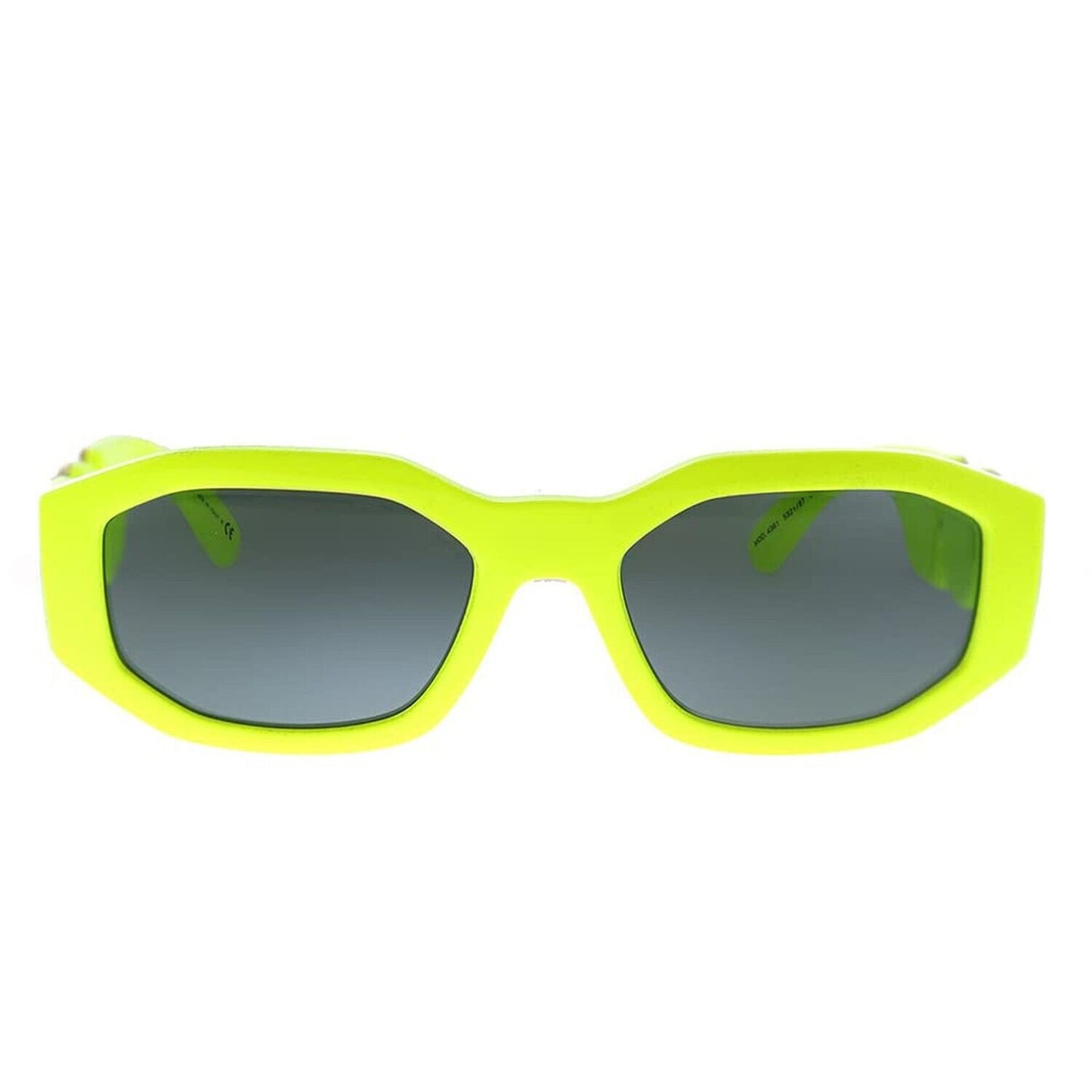 Versace VE 4361 532187 Yellow Fluo Plastic Square Sunglasses Grey Lens