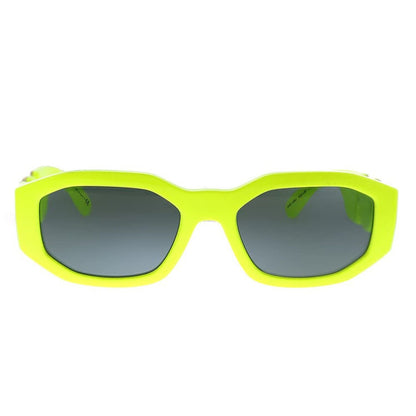 Versace VE 4361 532187 Yellow Fluo Plastic Square Sunglasses Grey Lens