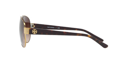 Tory Burch TY6057 324013 60mm Gold Frame Dark Brown Gradient Sunglasses