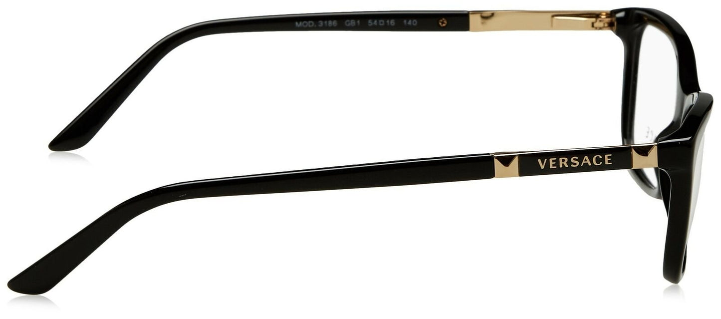 Versace Women VE3186 Black Eyeglasses Frames GB1 54mm