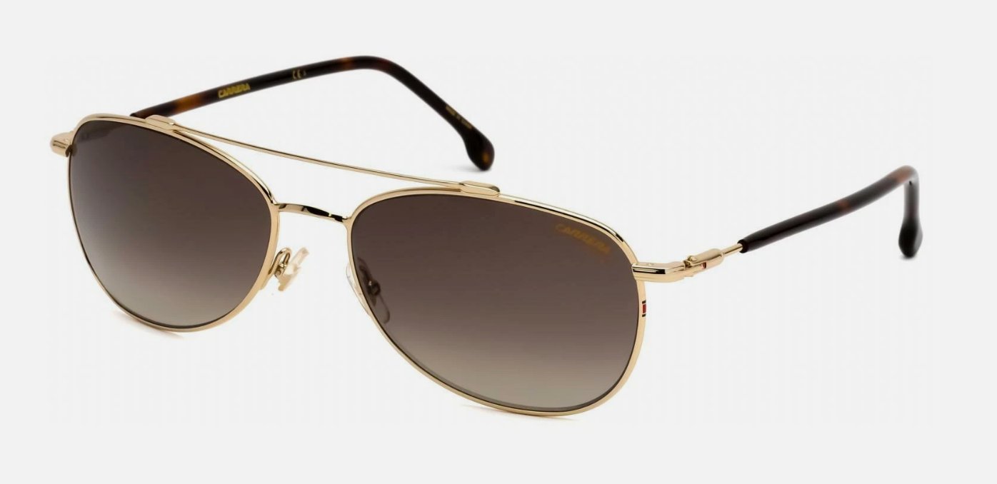 Carrera 224/S 06J 58mm Pilot Sunglasses, Gold/Brown Gradient