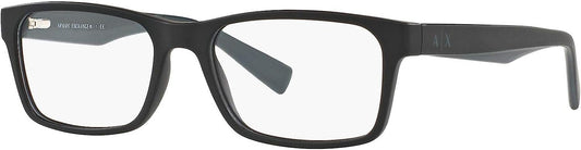 A|X ARMANI EXCHANGE Men's AX3038F 8199 56mm Rectangular Black Eyewear Frames