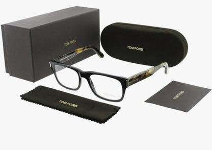 Tom Ford Rectangular Eyeglasses TF5274 001 Size: 52mm Shiny Black/Havana