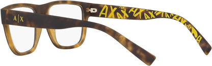 A｜X ARMANI EXCHANGE Men's AX3062 8078 54mm Rectangular Eyeglass Frames