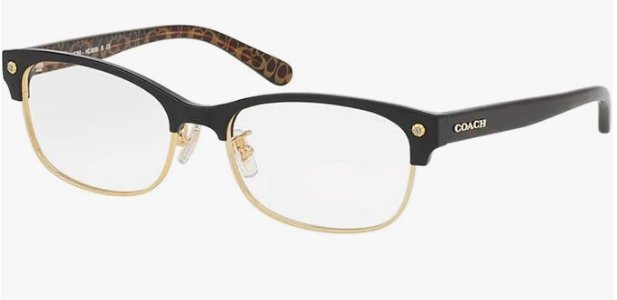 Coach 0HC6098 5432 53mm Black/Gold Eyeglasses