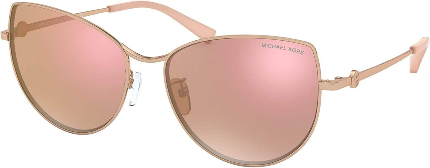 Michael Kors 58 mm La Paz Cat Eye Metal Sunglasses MK1062 Rose Gold/Rose Gold Mirror One Size