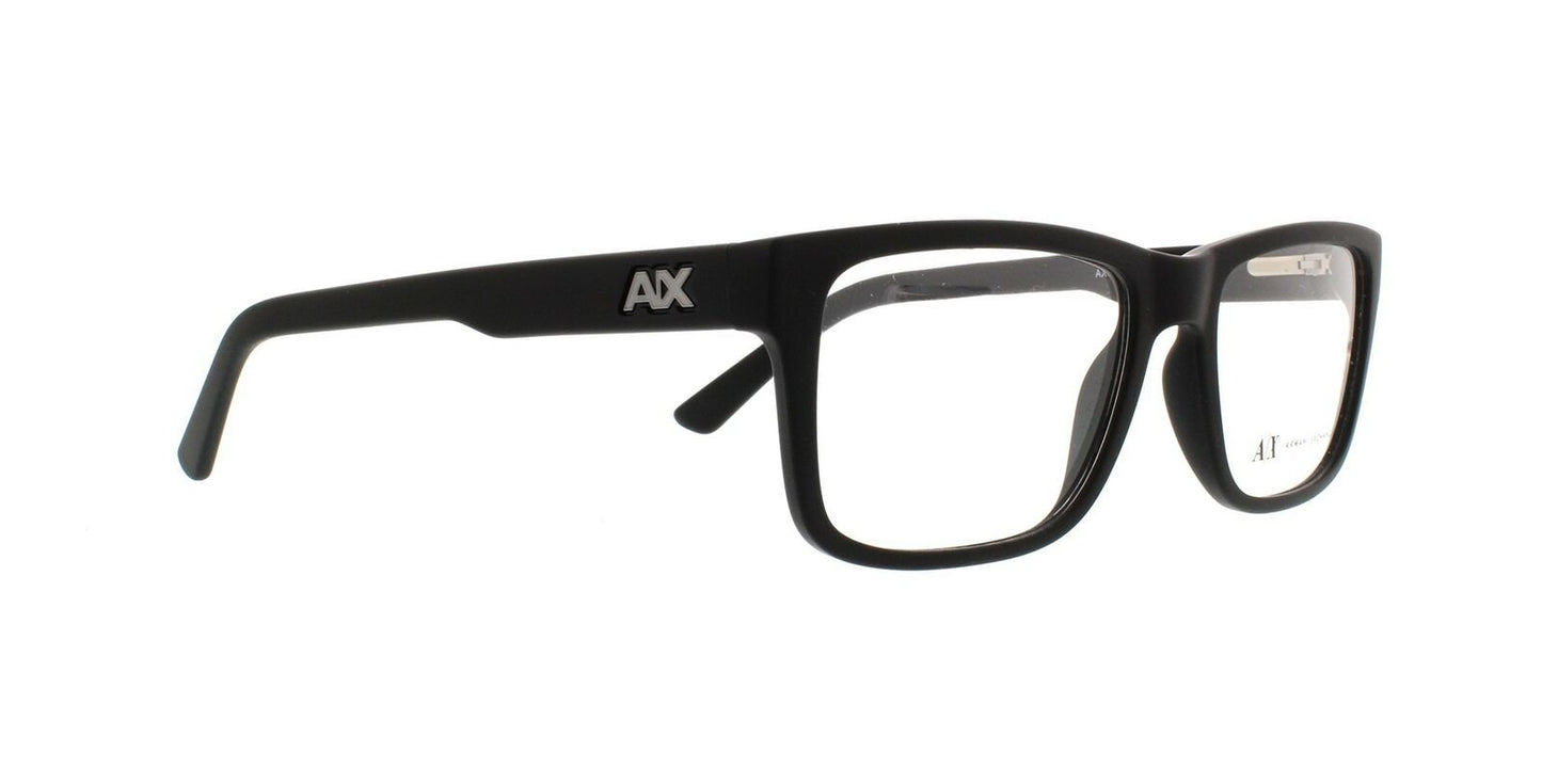 A|X Armani Exchange AX3016 Eyeglass Frames 8078-53 - Matte Black