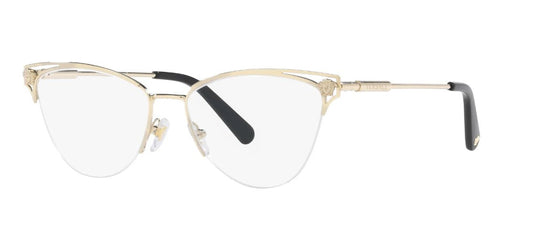 Versace VE1280 1252 55mm Pale Gold Metal Cat-Eye Eyeglasses