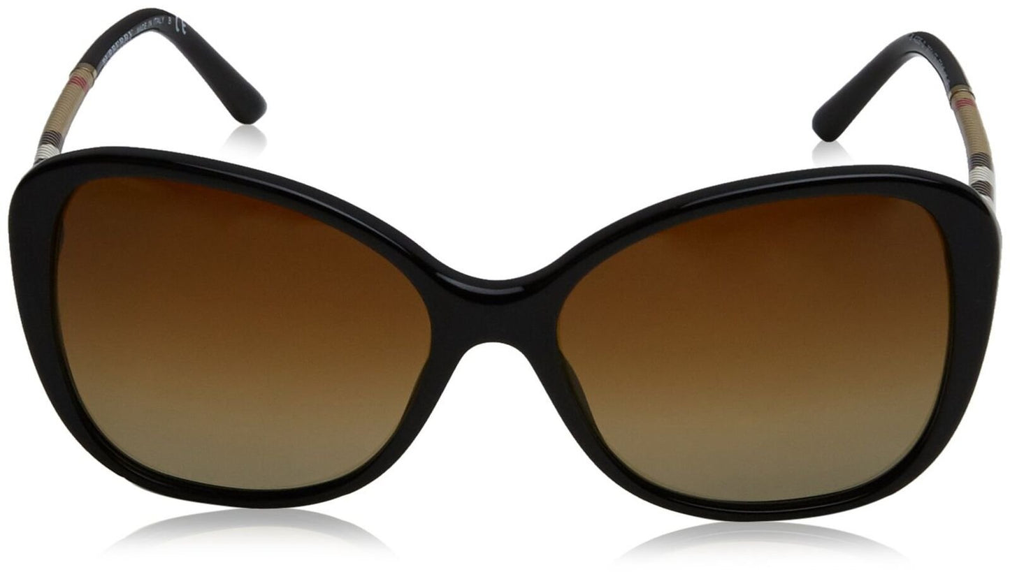 Burberry BE 4235Q 3001T5 Butterfly  Black /Brown Polarized  Gradient  Sunglasses
