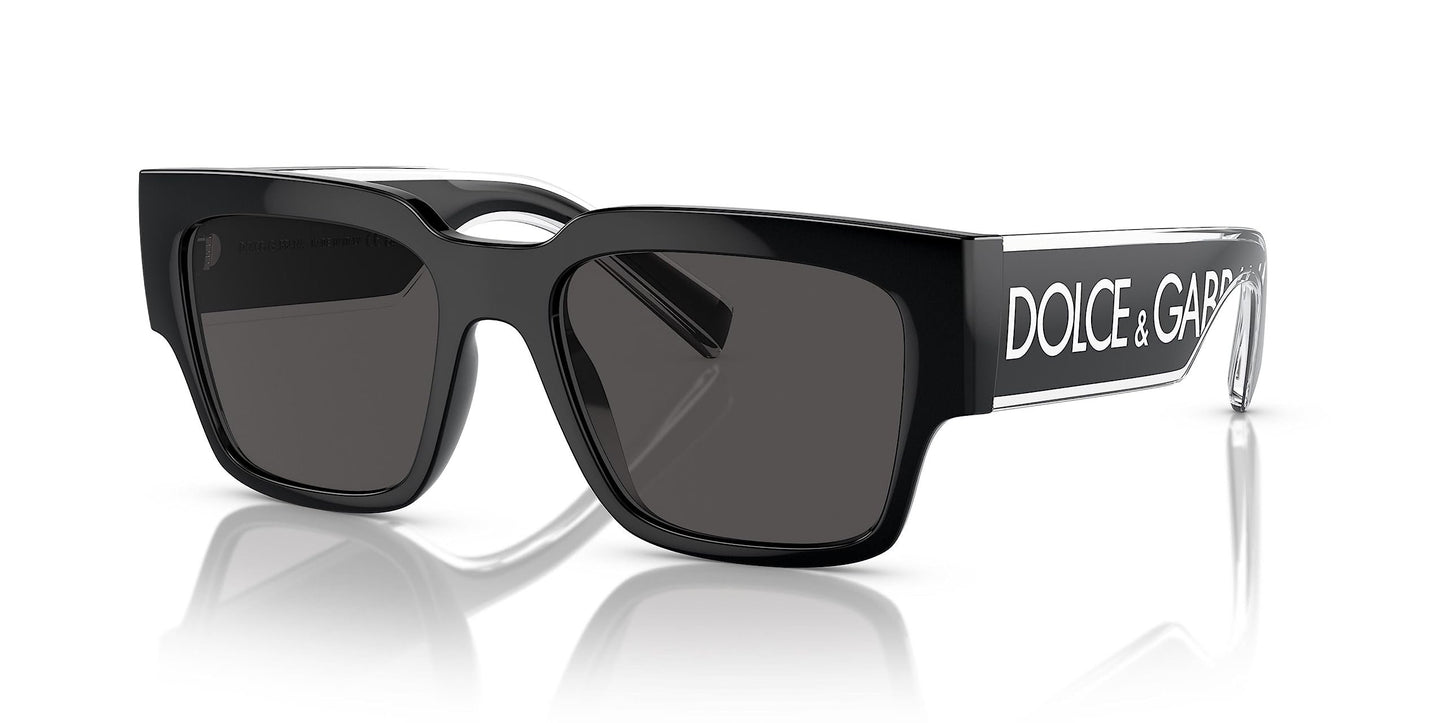 Dolce & Gabbana DG6184 501/87 52mm Sunglasses BLACK w/DARK GREY