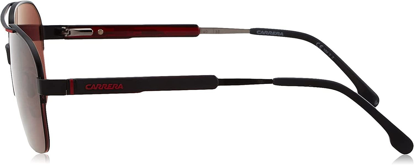 Carrera 8028/S 003 W6 59-17-140 Matte Black Frame, Burgundy Polarized  Sunglasses