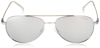 Carrera Men's 187/S Pilot Sunglasses, Palladium Gold/Silver Mirrored, 60mm, 17mm