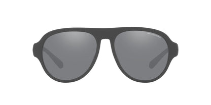 Armani Exchange 0AX4126S 83116G 58mmMan Sunglasses Matte Black Frame, Mirror Grey Lenses