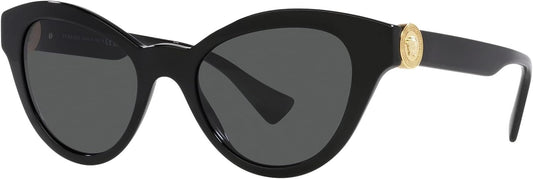 VERSACE VE4435 GB1/87 52mm Black Dark Grey Women's Sunglasses