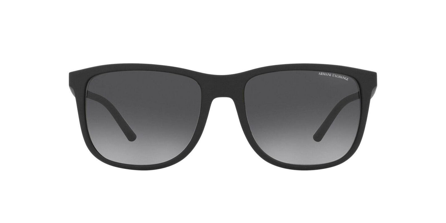 A|X ARMANI EXCHANGE Men's AX4070S 80788G Square Sunglasses, Matte Black/Grey Gradient