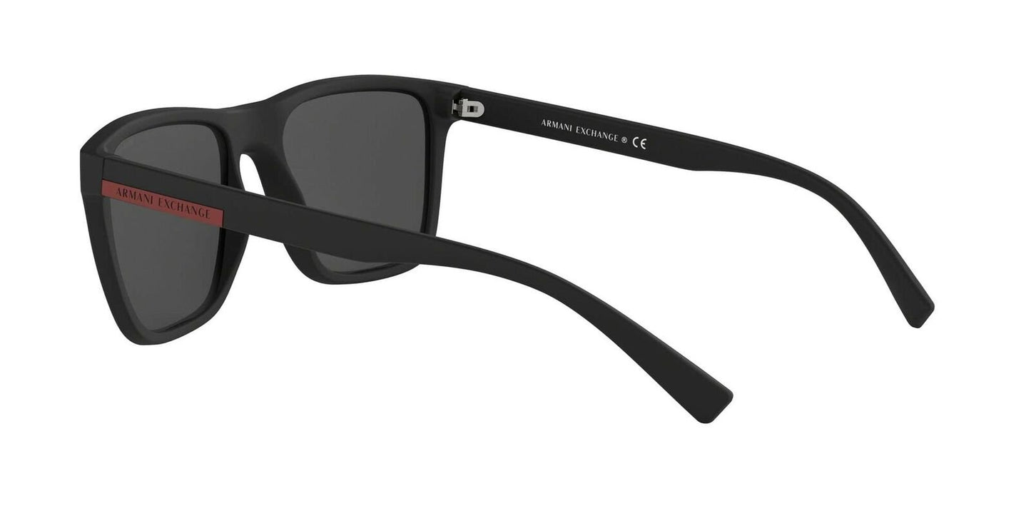 A|X ARMANI EXCHANGE Men's AX4080SF Square Sunglasses, Matte Black