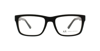 A|X Armani Exchange AX3016 Eyeglass Frames 8078-53 - Matte Black