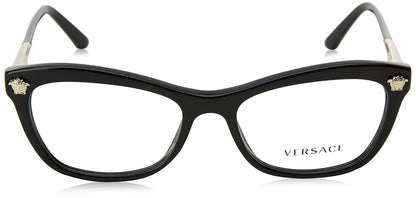 Versace VE 3224 GB1 Black Plastic Cat-eye Eyeglasses 54mm