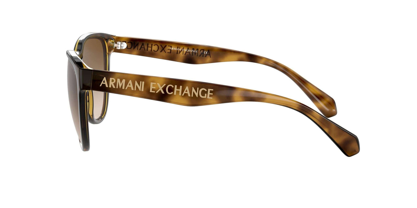 Armani Exchange Women's Ax4095SF Low Bridge Fit Square Sunglasses