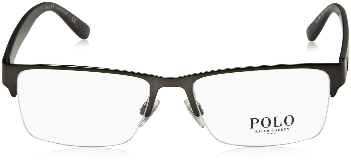 Polo Ralph Lauren Men's PH1164 9157 56mm Rectangular Eyewear Frames, Matte Grey