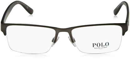Polo Ralph Lauren Men's PH1164 9157 56mm Rectangular Eyewear Frames, Matte Grey