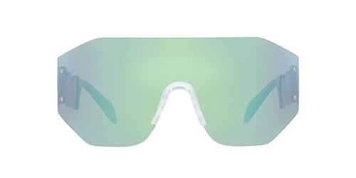 Versace 0VE2258 1002MA Unisex Sunglasses Pink Mirror Blue Frame, Pink Mirror Blue Lenses