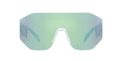 Versace 0VE2258 1002MA Unisex Sunglasses Pink Mirror Blue Frame, Pink Mirror Blue Lenses