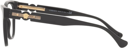 Versace VE3304 GB1 53mm Black Plastic Cat-Eye Eyeglasses