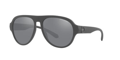 Armani Exchange 0AX4126S 83116G 58mmMan Sunglasses Matte Black Frame, Mirror Grey Lenses