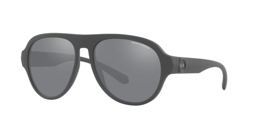 Armani Exchange 0AX4126S 83116G 58mmMan Sunglasses Matte Black Frame, Mirror Grey Lenses