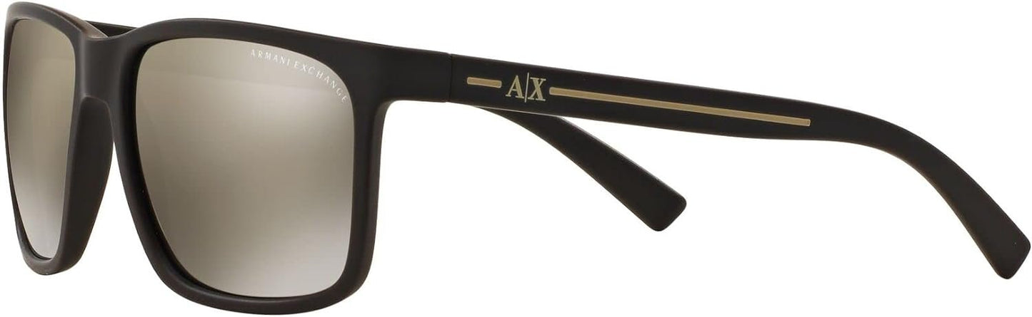 A｜X ARMANI EXCHANGE AX4041SF 8062/5A 58mm Low Bridge Fit Square Sunglasses