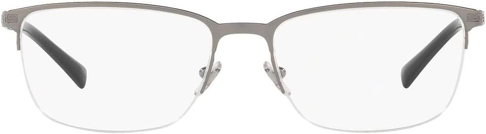 Versace Men's Eyeglasses VE1263 1001 55mm silver Half Rim Optical Frame