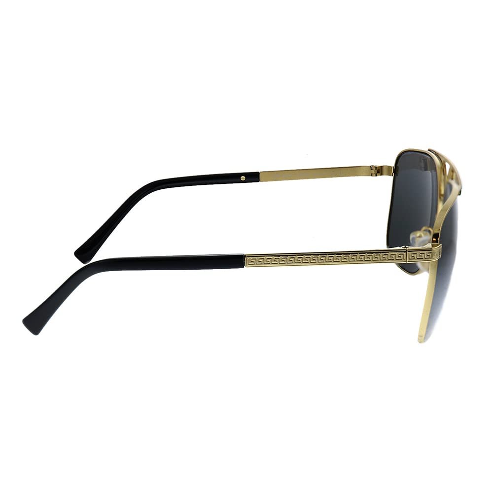 VERSACE VE2238 143687 61mm Gold/Matte Black Rectangle Men's Sunglasses