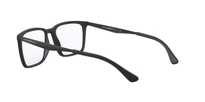 Emporio Armani Men's EA3169 5042 55mm Rectangular Eyeglasses, Matte Black/Demo Lens,