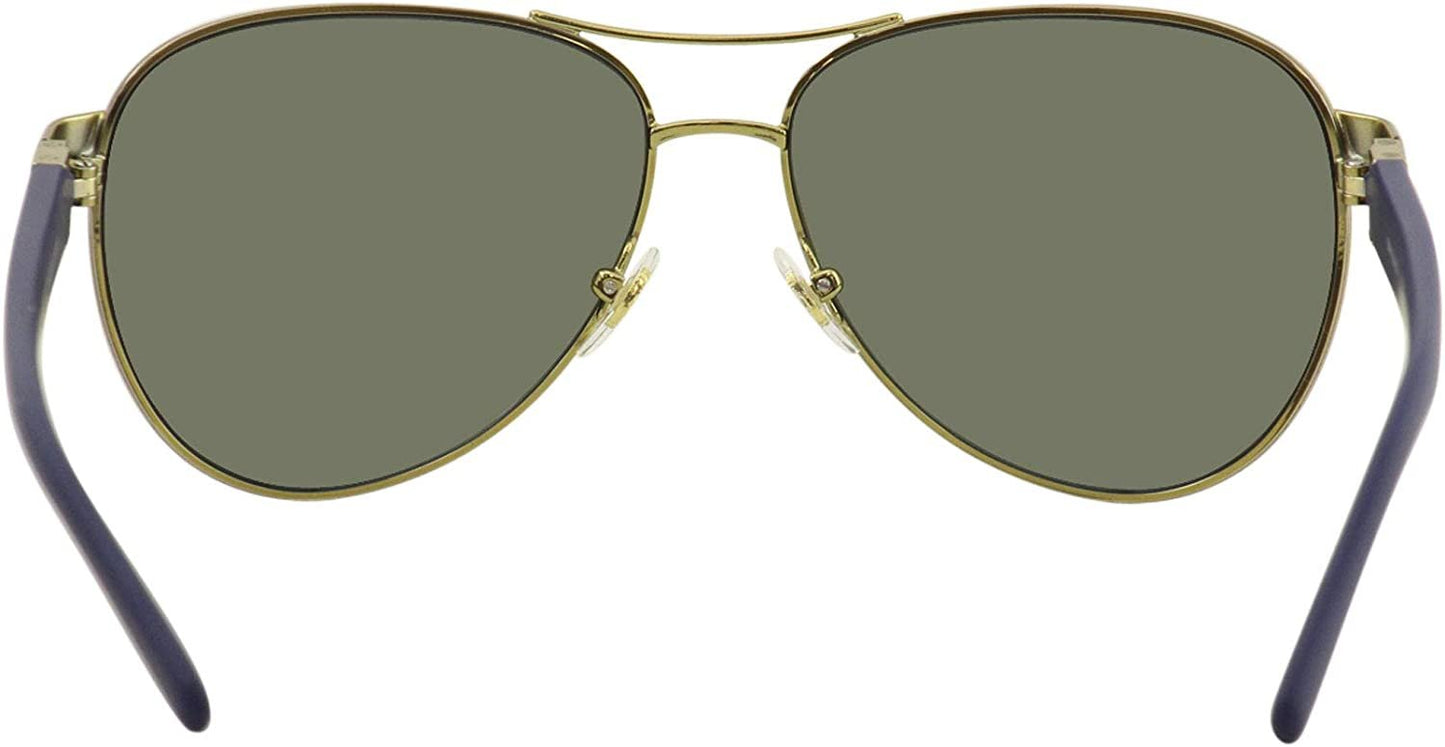 Tory Burch 0TY6051 Gold/Blue Flash Polarized Mirror Sunglasses