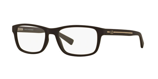 A|X ARMANI EXCHANGE Men's AX3021 Rectangular Eyewear Frames, Matte Brown