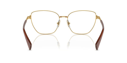 Ralph by Ralph Lauren Women's RA6060 9458 56mm Cat Eye Eyewear Frames, Shiny Gold/Demo Lens, 56 mm