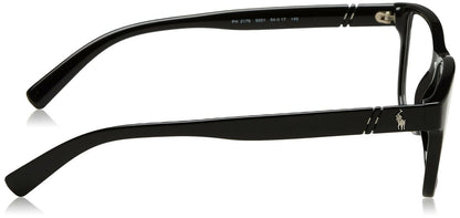 Polo Men's PH2176 Eyeglasses, Shiny Black, 52-17-145