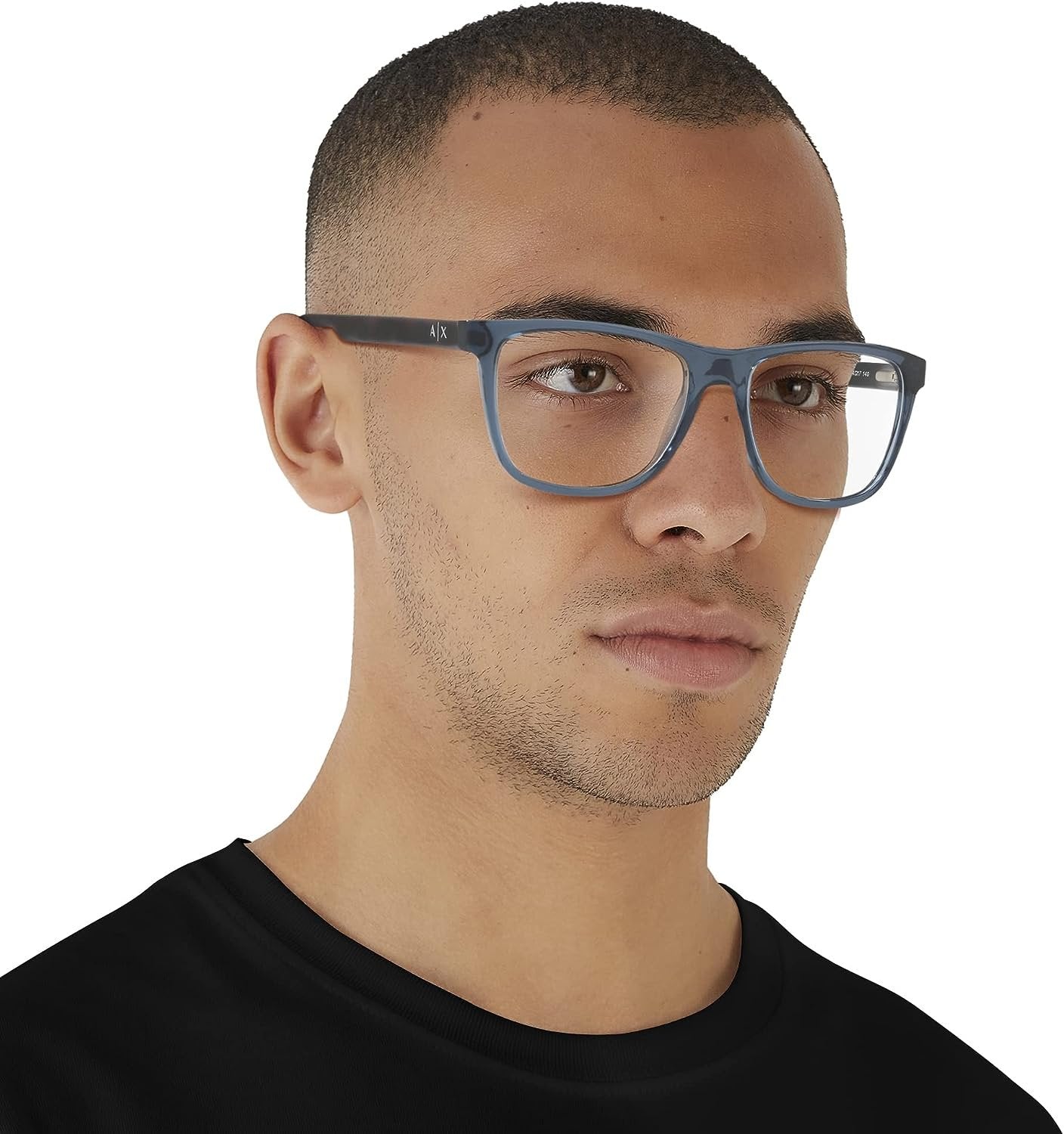 A|X ARMANI EXCHANGE Men's AX3048F 8238 56mm Low Bridge Fit Rectangular Eyeglass Frames