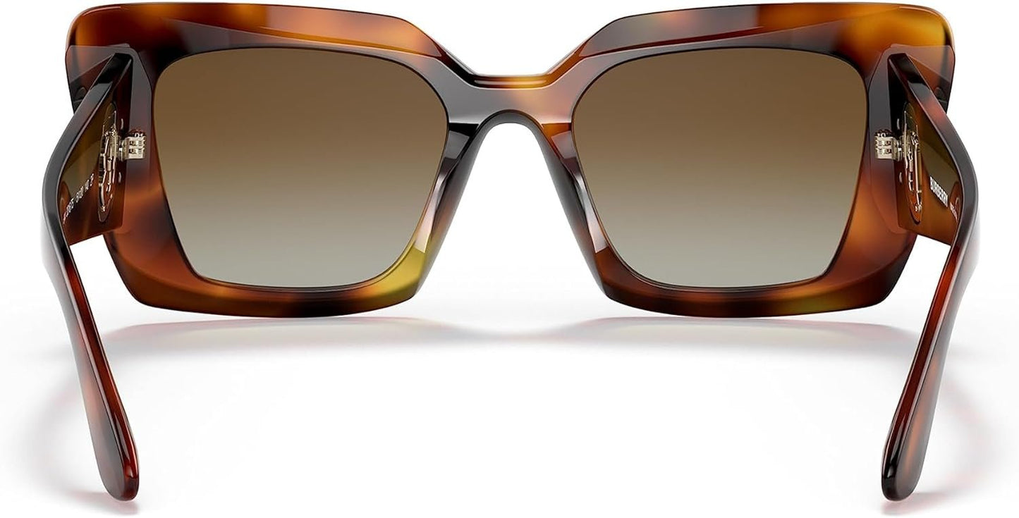 BURBERRY Daisy BE 4344 3316T5 Havana Square Sunglasses Brown Gradient Polarized Lens