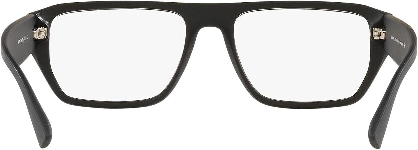 A|X ARMANI EXCHANGE Men's AX3087 8078 54mm Eyewear Frames, Matte Black/Demo Lens