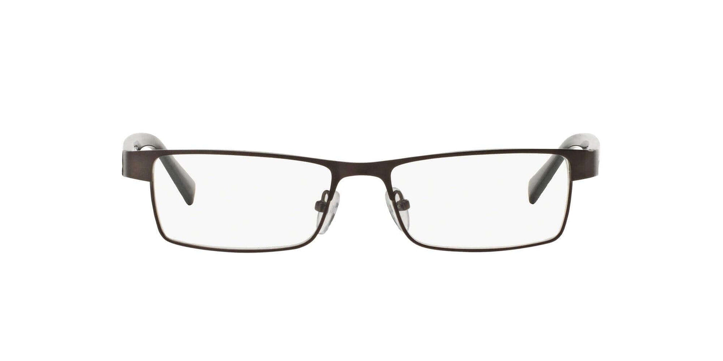 A|X ARMANI EXCHANGE Men's AX1009 6037 53mm Rectangular Eyewear Frames, Matte Brown/Demo Lens,