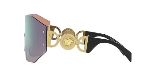 Versace 0VE2258 1002MA Unisex Sunglasses Pink Mirror Blue Frame, Pink Mirror Blue Lenses