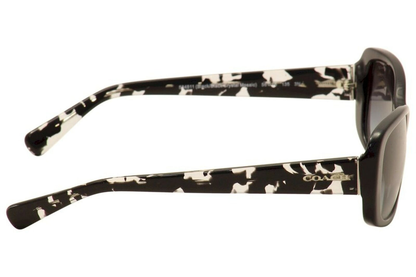 Coach Women's HC8168 Sunglasses Black/Crystal Mosaic/Light Grey Gradient