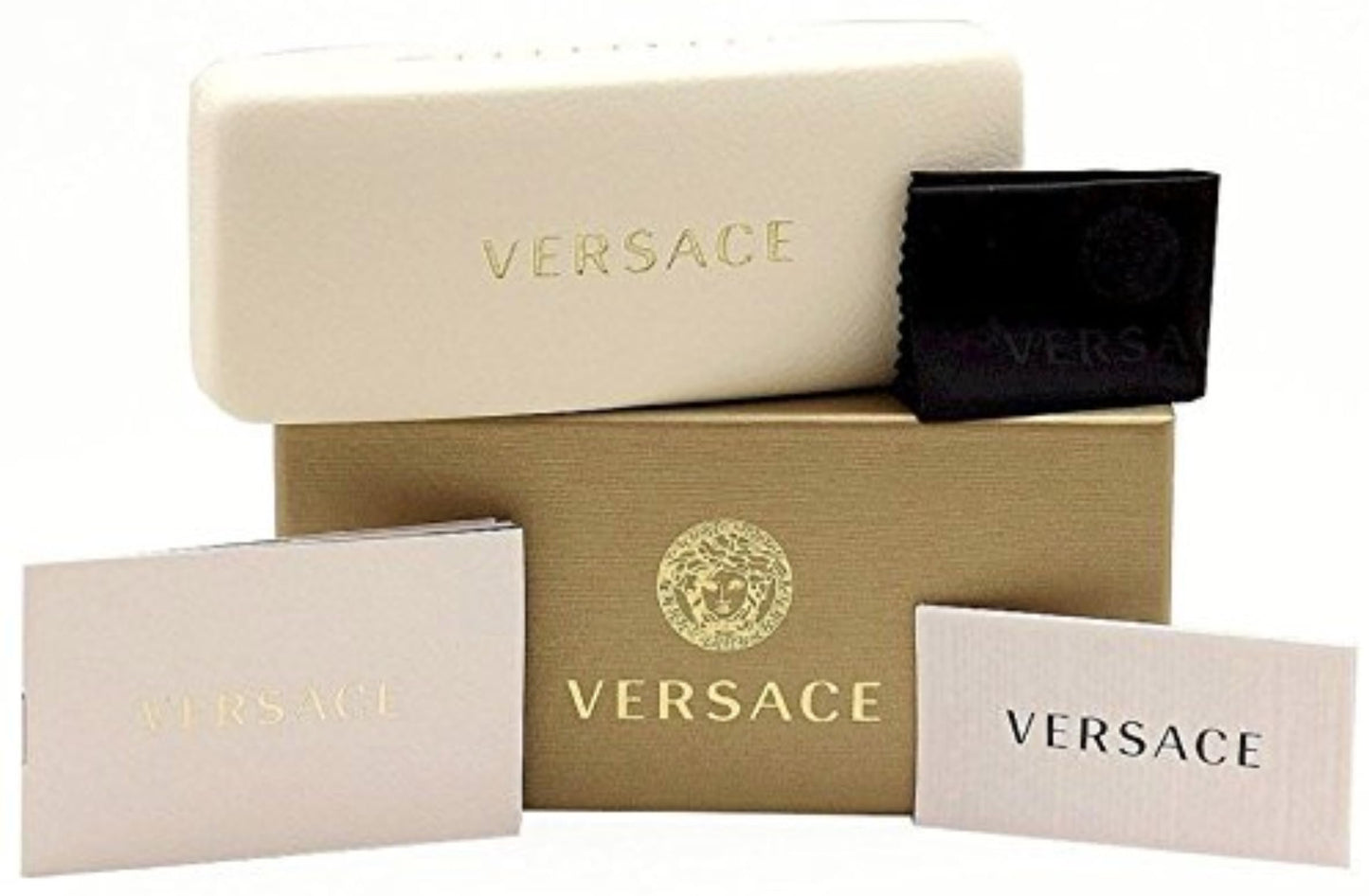 Versace VE 3328 GB1 Black Plastic Rectangle Eyeglasses 56mm