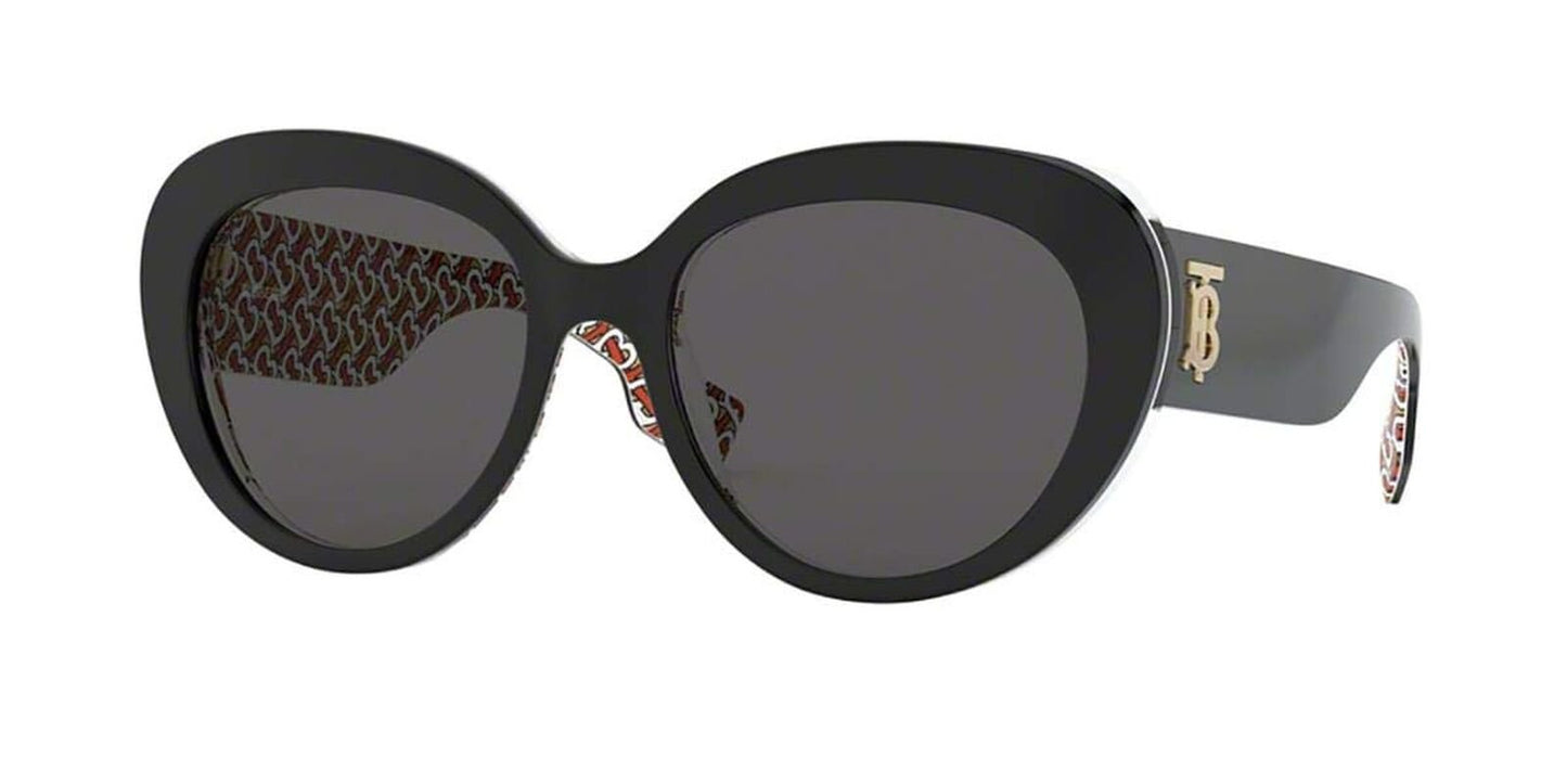 Burberry BE4298 Top Black/Print/Top Black/Red/Grey Sunglasses