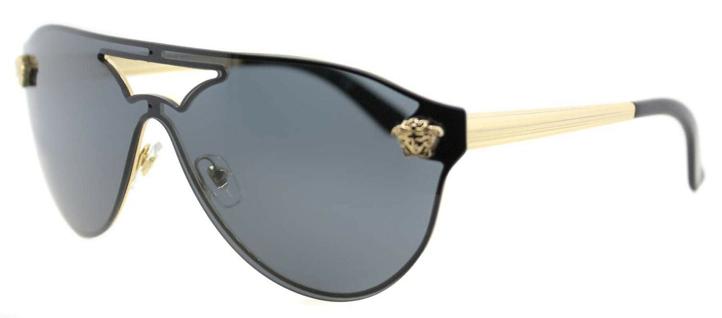 Versace Women's VE2161 100287 Gold/Grey Sunglasses