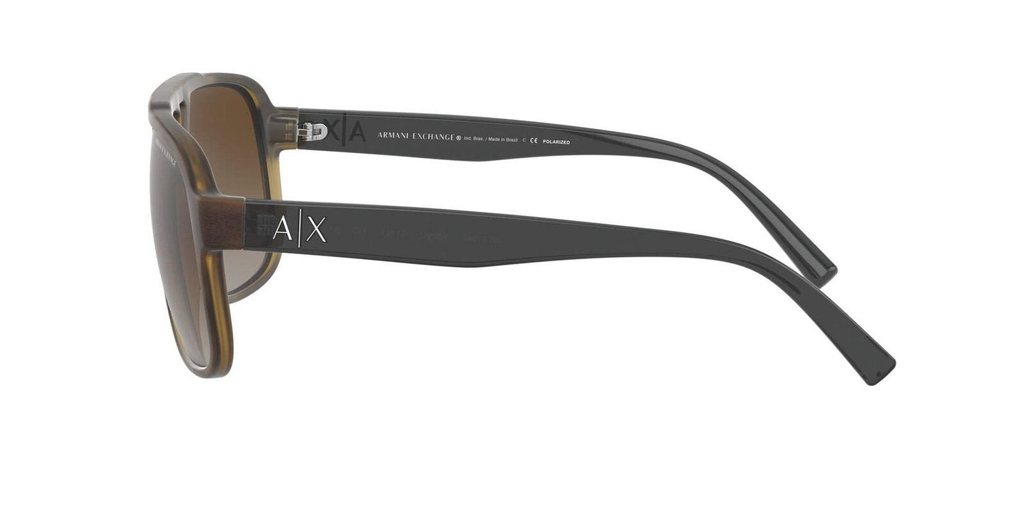 A|X ARMANI EXCHANGE Men's AX4104S Polarized Havana/Brown Gradient Sunglasses