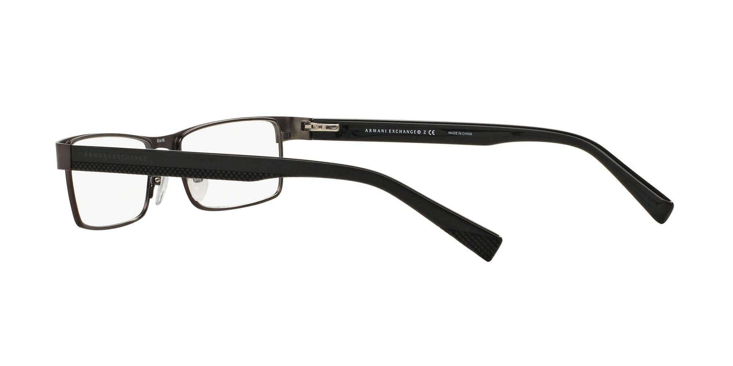 A|X ARMANI EXCHANGE Men's AX1009 6037 53mm Rectangular Eyewear Frames, Matte Brown/Demo Lens,