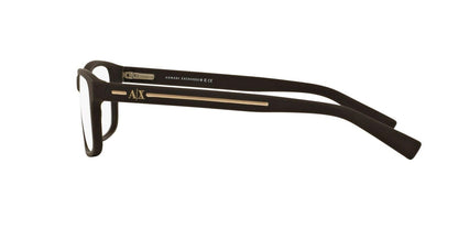 A|X ARMANI EXCHANGE Men's AX3021 Rectangular Eyewear Frames, Matte Brown